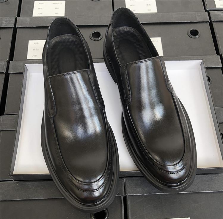 Костюмные кожаные туфли мужские деловые деловые кожаные дышащие повседневные мужские широкие рабочие туфли для жениха свадебные мужские туфли высокого класса
