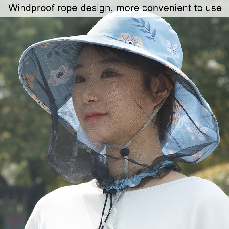 Женские многофункциональные дышащие козырьки для защиты от солнца, кепки, кепки из полиэстера, сетка от насекомых и комаров, лето, 6 стилей
