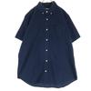 Short Sleeve Button Down Shirt L Navy Men's Used