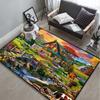 Moonlight Lake Cabin Area Rug, Canoe Scenery Floor Mat