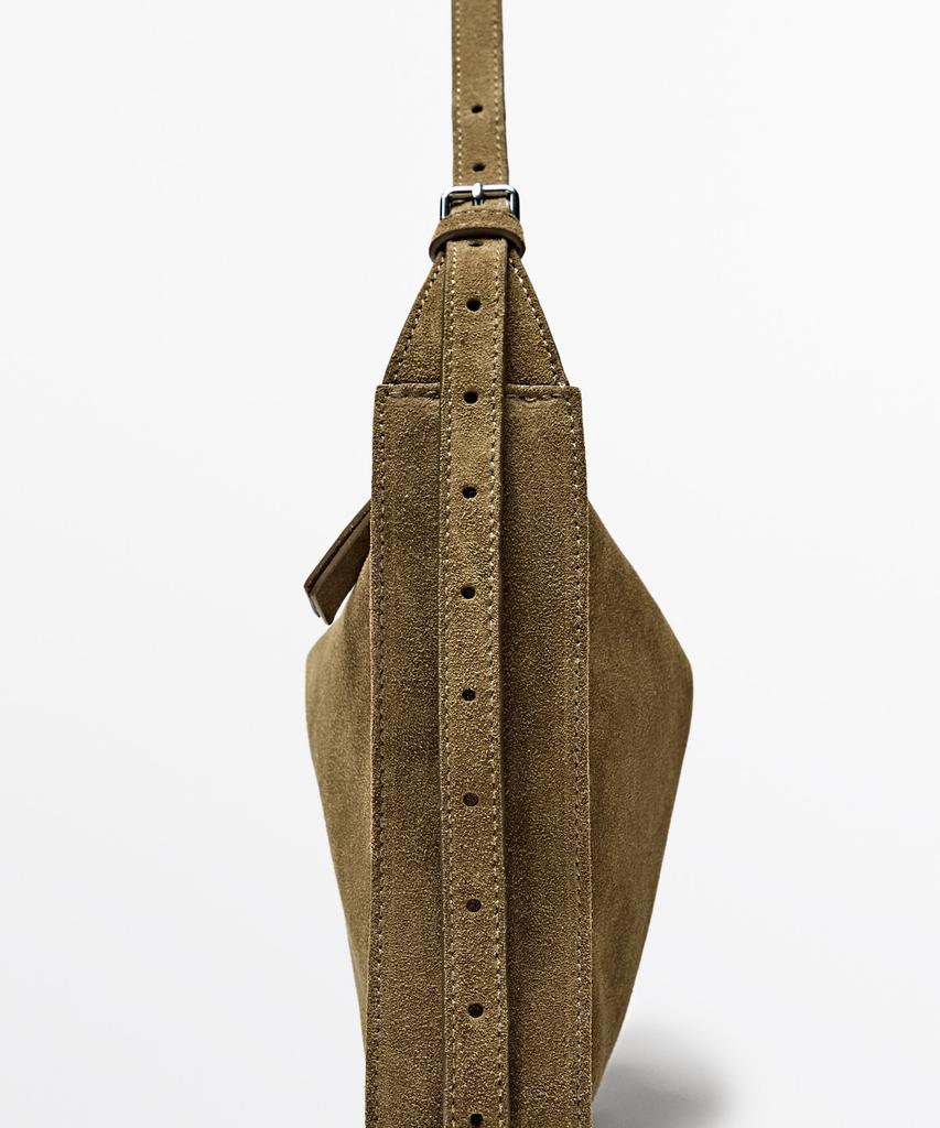 Massimo Dutti Split Suede Leather Crossbody Bag