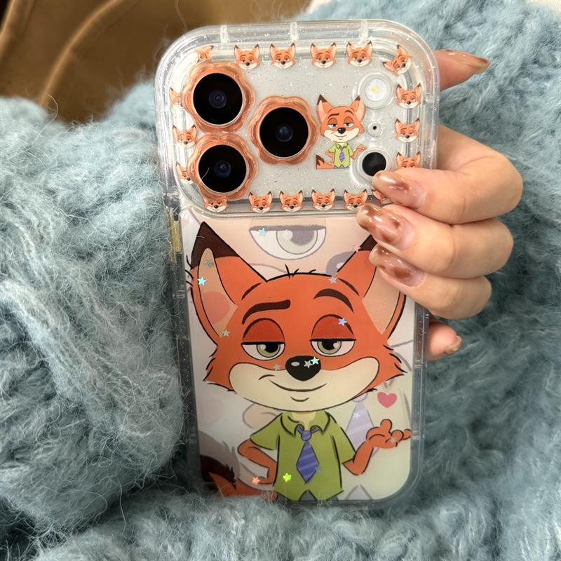 Мультяшный эпоксидный чехол с Ником и Джуди для iPhone 14/13 Apple 17/16/15 PRO MAX - Защита от падений