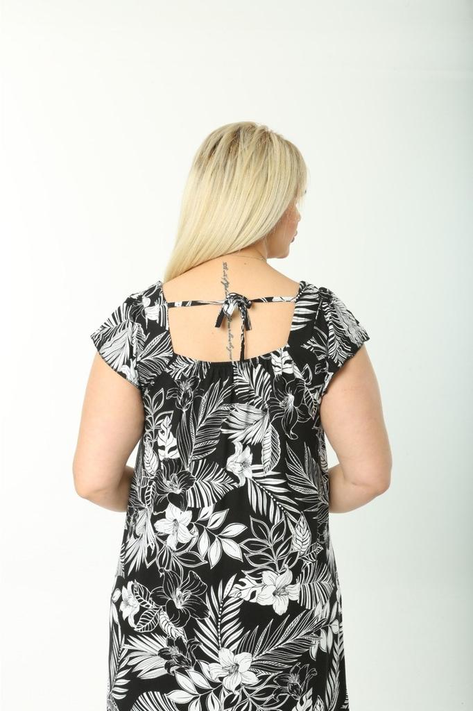 Женское платье больших размеров, длинное платье макси-длины с коротким рукавом и сумкой сзади, платье из вискозы и чесаного хлопка больших размеров