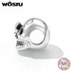 WOSTU 925 Sterling Silver Vintage Skull & Butterfly Charm Pendant Fit Original Bracelet Necklace For Women Jewelry