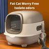 Cat Litter Box With Lid, Covered Litter Box With Litter Scoop, Easy To Clean, Extra Large Enclosed Cat Litter Boxes With Two-Way Door For Cat