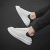Unisex Spring Classic Thick-Soled White Sneakers - Casual Korean Style for Couples and Students