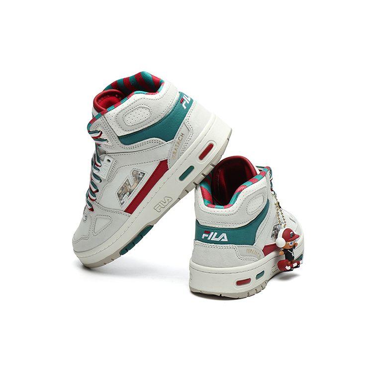 X FILA FUSION Teratach X Mas Синтетическая кожа Удобные Амортизирующие Износостойкие Средние Ретро Баскетбольные Кроссовки Женские кроссовки T12W219107FBD