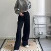 Lulu Velvet Scuba Wide-Leg Drawstring Pants - Mid-Waist, Casual, Loose Fit for Autumn/Winter