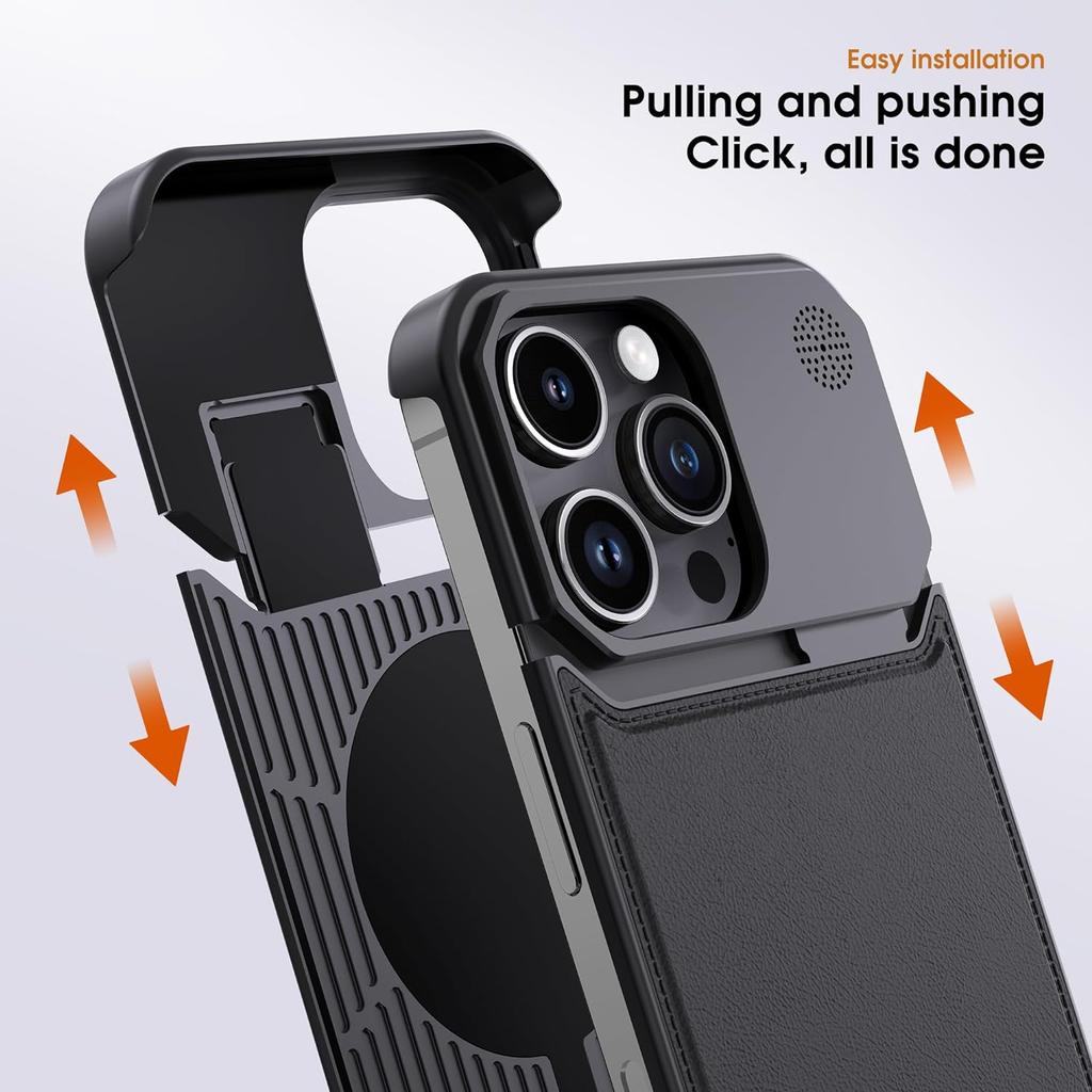 Для iPhone 13 Pro Max Магнитный чехол Кожа+Рамка из алюминиевого сплава Безрамочный Ароматерапевтический чехол для телефона