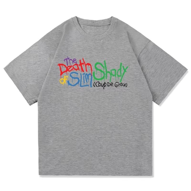 Eminem The Death of Slim Shady Ренессанс Футболка МужскаяЖенская Харадзюку Хип-Хоп Футболка Унисекс Высококачественные Хлопковые Футболки Топы