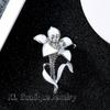 Women Brooch Romantic Crystal Flower Lapel  Accessories Carnation Botany  Gifts Jewelry