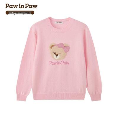 PawinPaw Детский круглый свитер с мультяшным мишкой, 100% шерсть