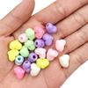 10*11.5mm 20PCS Bracelets Solid Color Fashion Heart Loose Beads for Jewelry Making DIY Necklace Accessories Acrylic Handmade Material Accessories