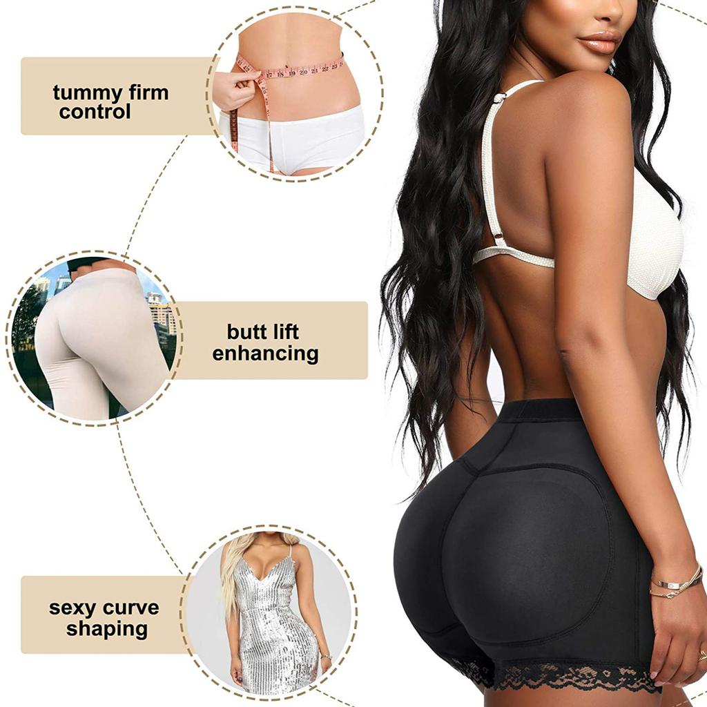 Женщины Body Shaper Ass Мягкие трусики для поднятия ягодиц Трусики для подъема бедер с подкладкой для задницы Нижнее белье Усилитель ягодиц Боксерские трусы Bum Push Up Boyshort