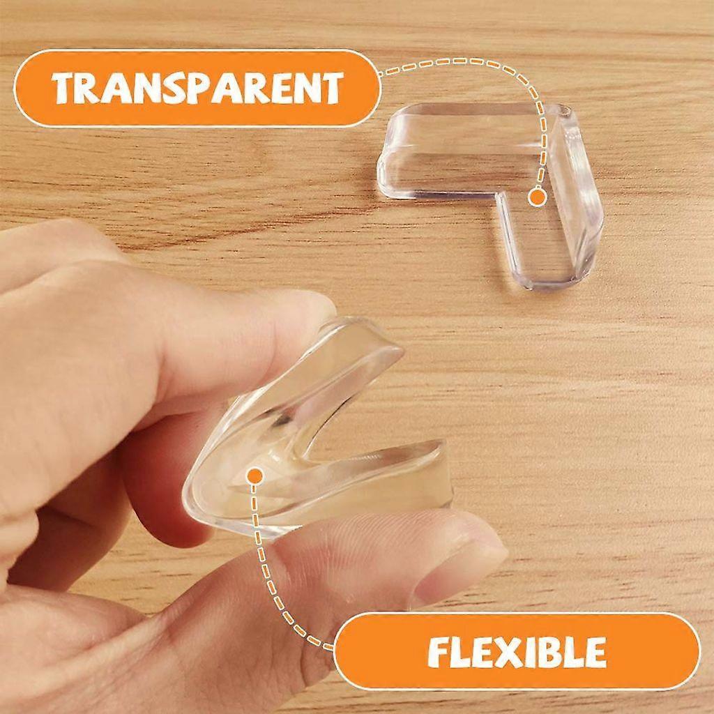24-Piece Transparent Silicone Corner Protectors: Shockproof for babies