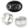 2x Silver Car Volume Radio Knob Covers Set For Porsche 911 For Macan 718