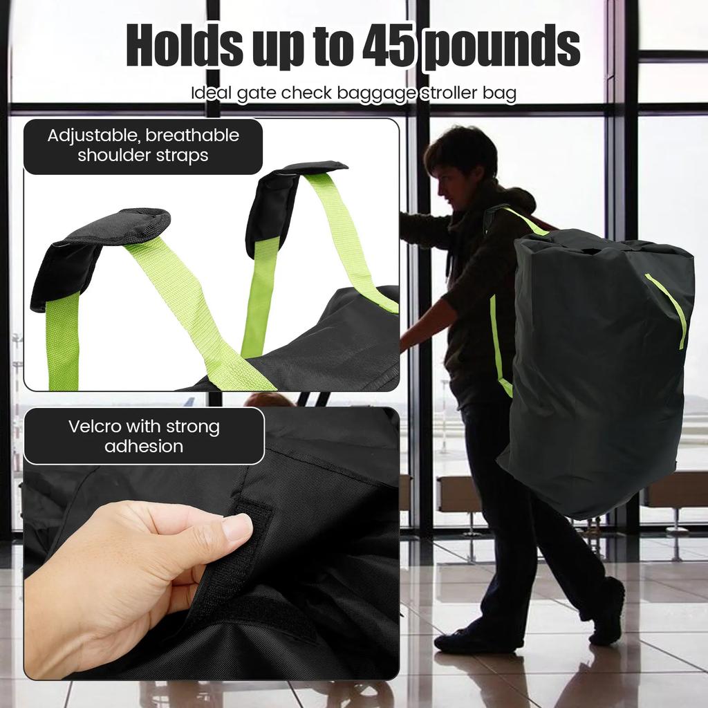 Большая сумка-чехол для коляски для путешествий на самолете 420D ткань Оксфорд водонепроницаемая сумка для хранения коляски для проверки у выхода с регулируемым ремнем