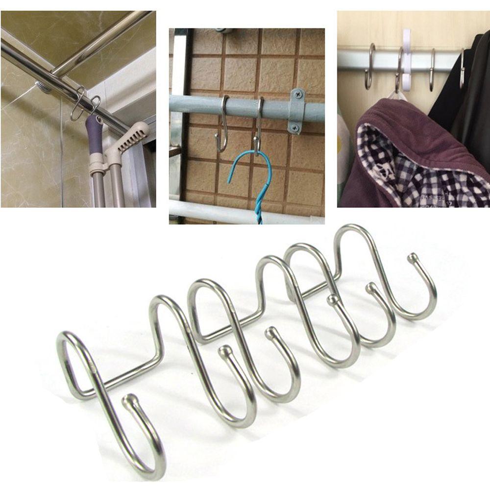 Bathroom Organizer Holder Hanger Storage Rack Double S Shaped Hook Clasps Hooks