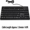 104 Keys Wired Keyboard Plug-and-Play USB Keyboard Ergonomic English Keyboard  Office