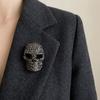 Punk Style Halloween Skeleton Brooch Zinc Zinc Zinc Alloy Gothic Skull Badge Lapel Pin  Bag Accessories