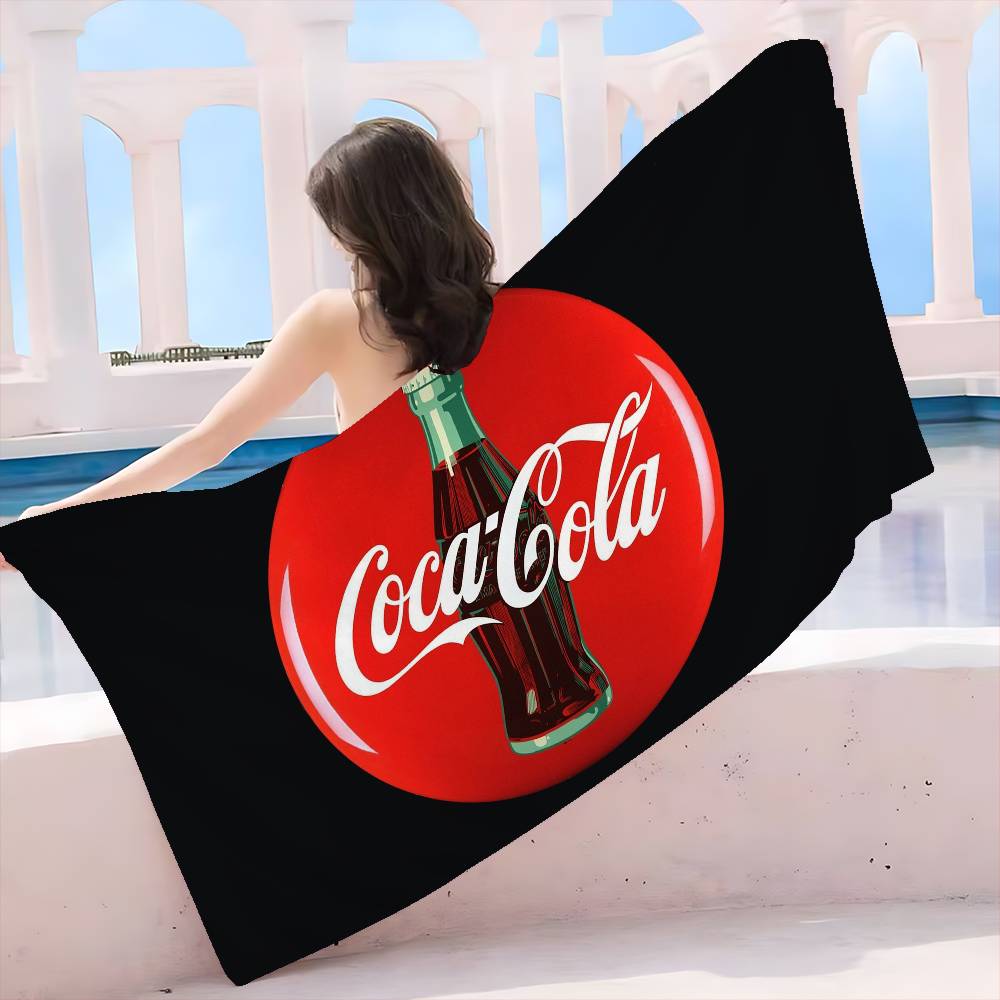 C-Coca-Colas Микрофибровое Печатное Пляжное Полотенце Альпинизм Йога Пляж Плавание Бег Впитывающее Мягкое Полотенце