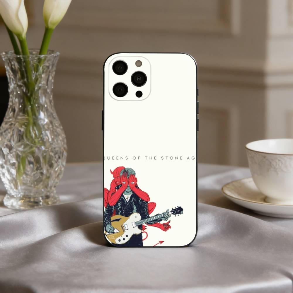 Rock Q-Королевы Каменного Века S Чехол для Телефона Силиконовый Мягкий Для IPhone 17pro 16 15 14 13 12 11 X XR Plus Pro Max Plus