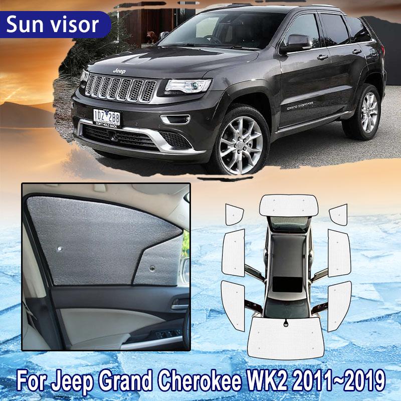 EPY1 Солнцезащитный козырек для Jeep Grand Cherokee WK2 2011~2019 2015 2016 Автомобильный солнцезащитный козырек с полным покрытием для лобового стекла и боковых окон Аксессуары