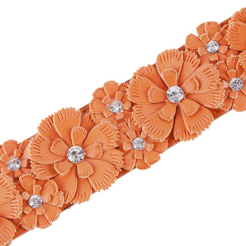 Women's Fashion Flower Elastic Belt Adjustable Belts