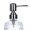 Clear Glass Hand Dish Soap Dispenser with 304 Stainless Steel Pump, Stylish Empty Lotion Dispensers