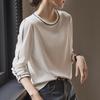 Women's Long-Sleeved Western-Style Casual Loose Round Neck Trendy T-Shirt