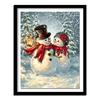 DIY The Snowman 5D Home Decor Diamond Wall Painting Round Diamond Painting Cross Stitch Crafts