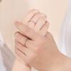 New S925 Sterling Silver Couples Ring Lozenge Micro-set Gem Jewelry Adjustable Pair Lovers Rings Festival Birthday Gift