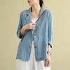 Women's Spring and Autumn Lightweight Cardigan Large Size Casual Suit Jacket Office Coat
