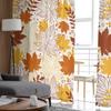 Осенние тюлевые шторы с текстурой кленового листа для гостиной, прозрачные занавески для спальни, рождественские жалюзи, вуаль, шторы