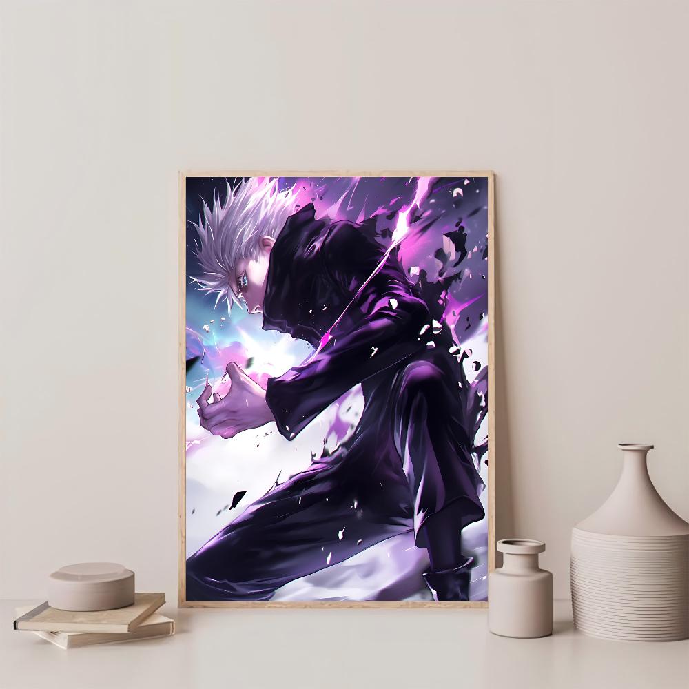 1 шт. Популярный классический аниме мальчик J-Jujutsu Kaisen Годзё Сатору Постер HD Постеры Декор для дома, комнаты, бара, кафе, Искусство, Настенная живопись, Картина