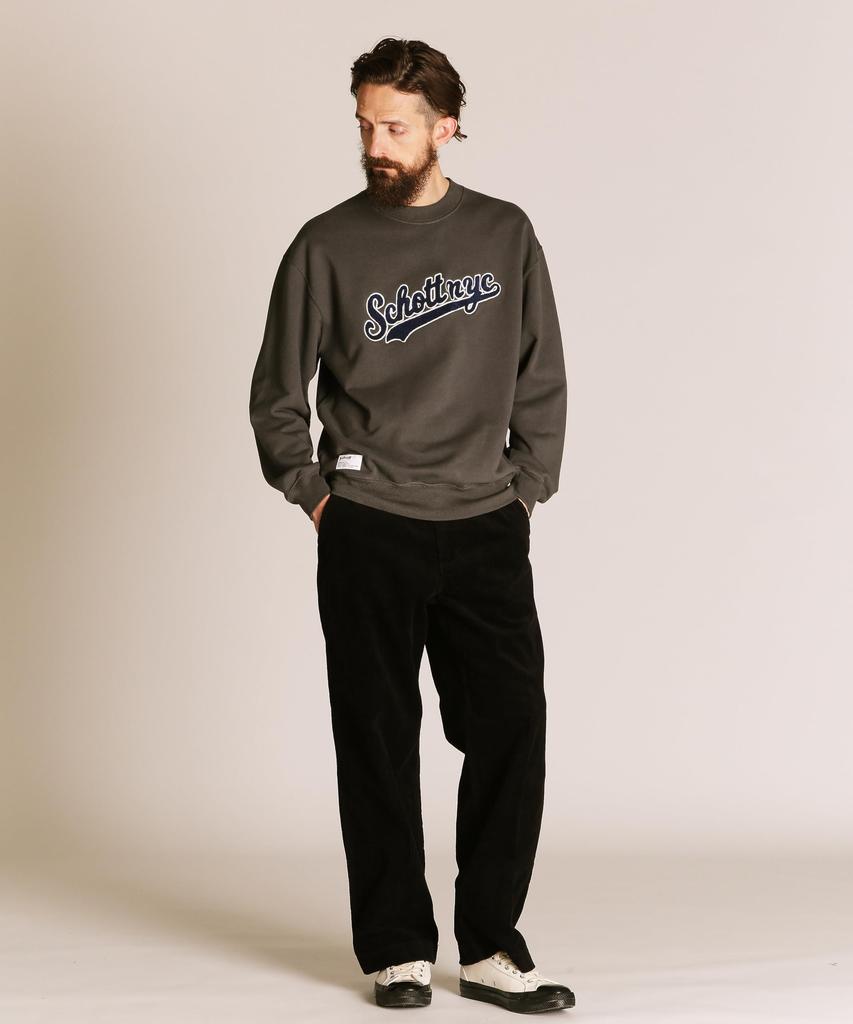 Свитшот Schott SCRIPT CREW Мужской XL 410 Угольный 782-5232003
