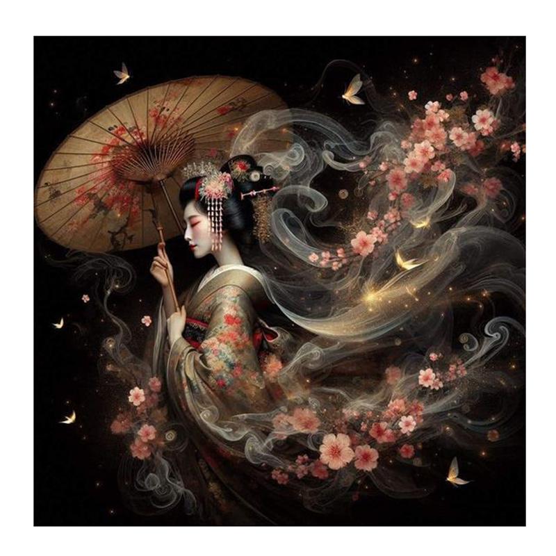 Наборы для алмазной живописи, вышивка крестом, японская женщина, 5D, сделай сам, алмазная вышивка, портрет, стразы, полная мозаика, декор для дома