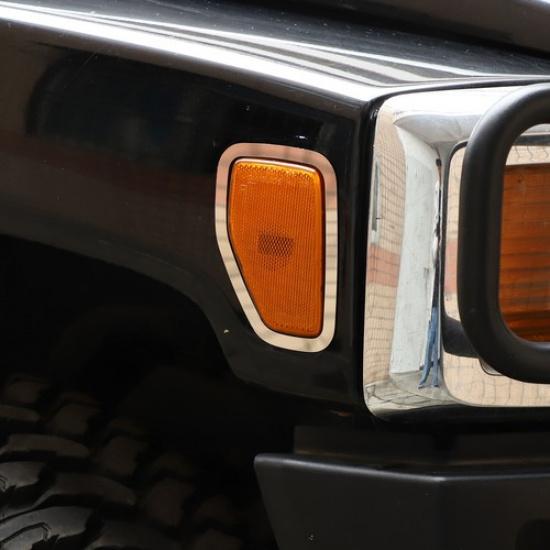 Серебристая декоративная рамка для бокового указателя поворота Для Hummer H3 2005-2009