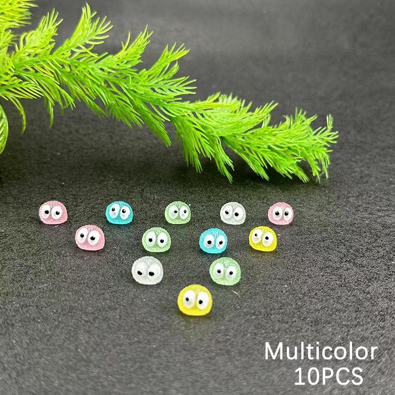 10 шт. светящихся брикетов, эльфийские черные шары, фигурка утки-спрайта, домашний декор, светящаяся миниатюрная фея, аксессуары для украшения сада