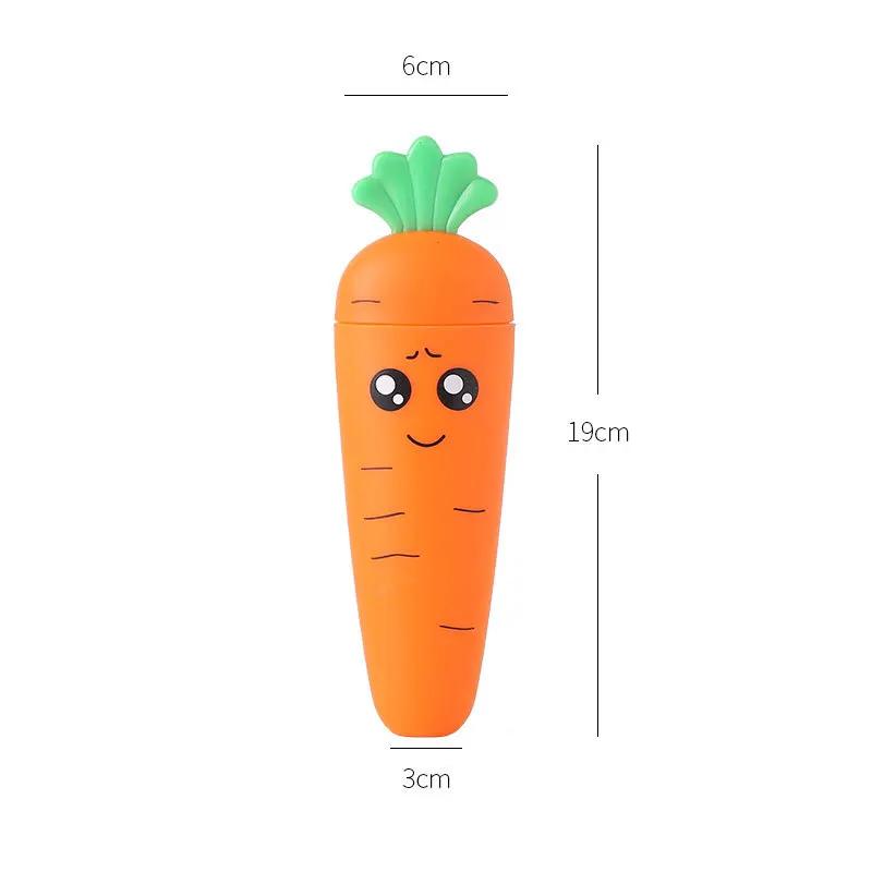 New Carrots Set Children Kids Dinnerware Stainless Steel Spoon Fork Flatware with Box Baby Feeding Kitchen Tableware Supplies