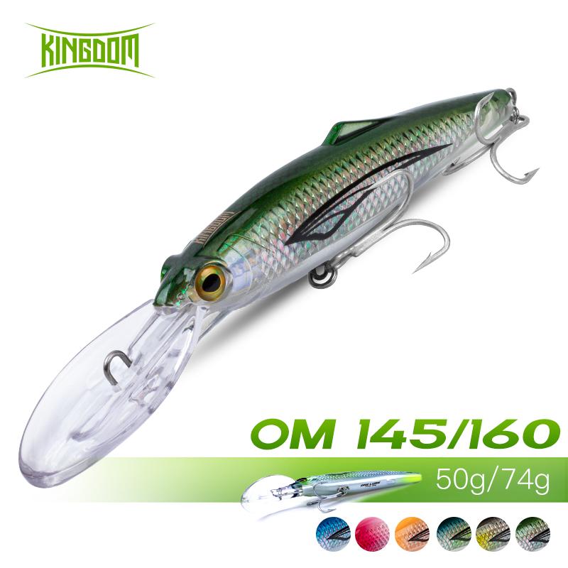 Kingdom Kingpro OM145mm/160mm 50g/74g Плавающая приманка для морской рыбалки Minnow для троллинга, дальнего заброса, искусственные воблеры для рыбалки, джеркбейты