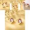 Beautiful Geometric Christmas Earrings Alloy Material With Deer And Santa