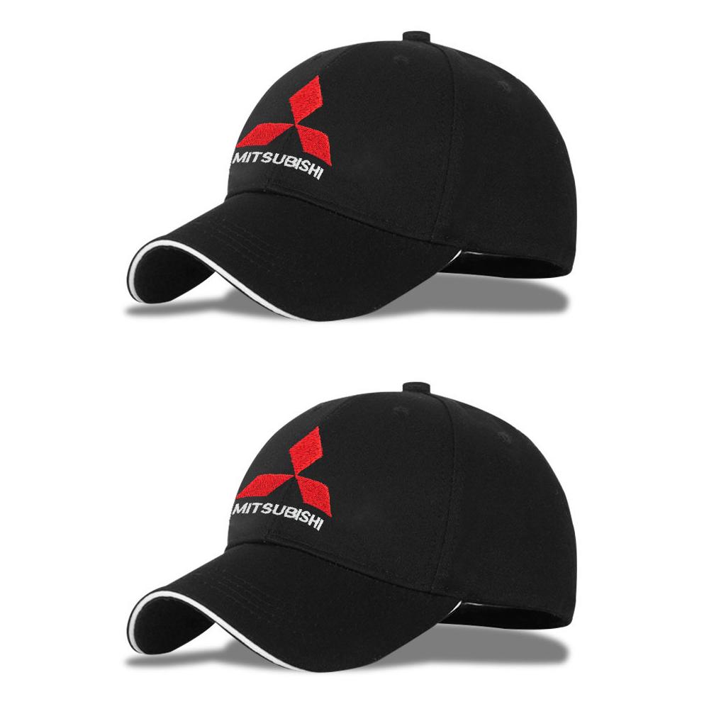 uldf10 1/2Pcs Outdoor Sports Visor Caps Embroidery Baseball Cap For Mitsubishi Pajero Outlander XL Montero Lancer Triton l200 ASX