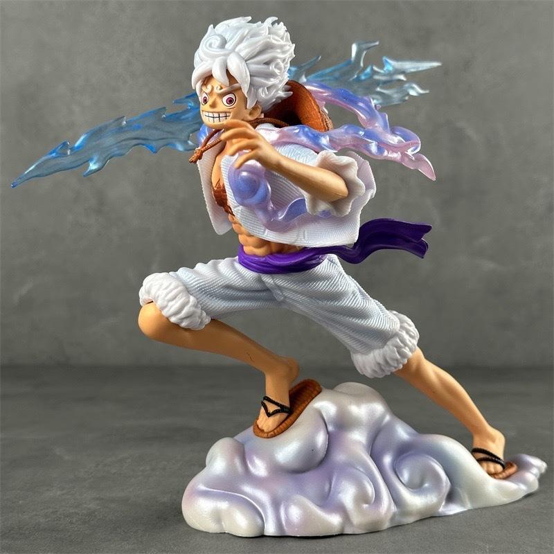 Фигурка One Piece Бог Солнца Ника Луффи Gear 5 Стоящий на Облаке Аниме Статуя Модель Настольное Украшение Подарок Для Фанатов Аниме