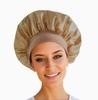 Шапочка для душа с широкими полями из эластичного атласа для ухода за волосами — для сна, посещения салона и душа для женщин