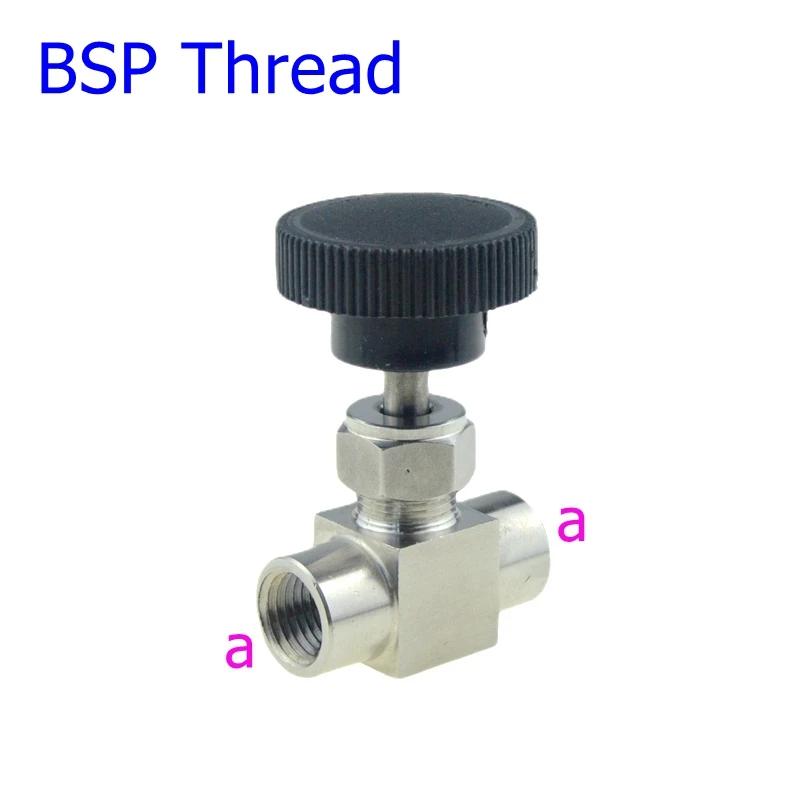 SUS 304 Ball Valve Adjustable Needle Valve 3,6,8,10,12mm1/8,1/4,3/8,1/2NPT Compression Ferrule Fitting Quick Joint Female Thread