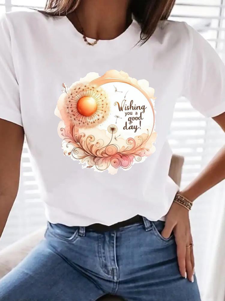 (Азиатский размер) тренд стиль письма Женский Топ Мода Женская Одежда Футболка с коротким рукавом Женские Графические Футболки Принт Футболка