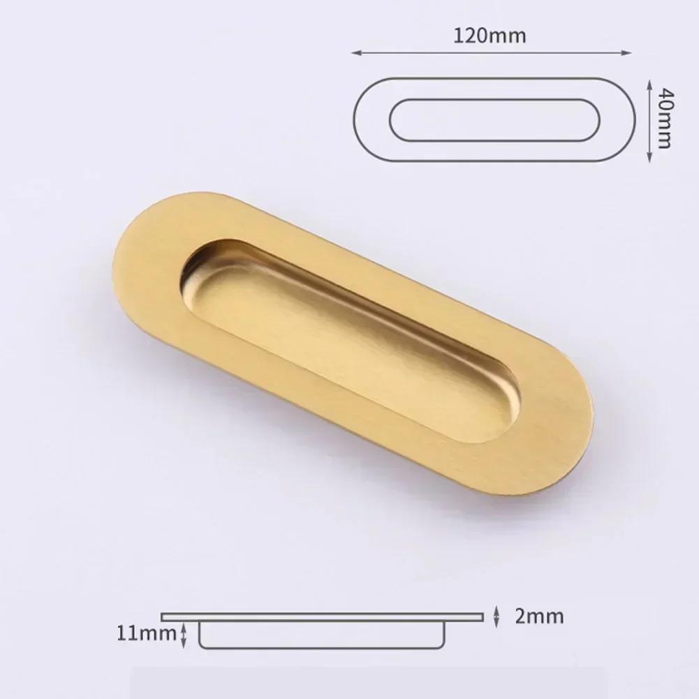 Ручка для раздвижной двери, встроенная, скрытая, ручка для ящика шкафа из нержавеющей стали, пряжка для кухонной раздвижной двери