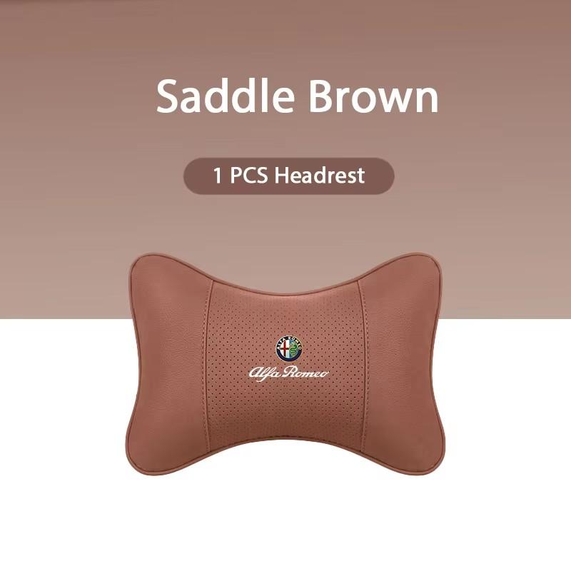 1Pcs Car Headrest Auto Breathable Seat Neck Pillow Accessories For Alfa Romeo Giulia Stelvio Giulietta 156 159 147 Mito Tonale