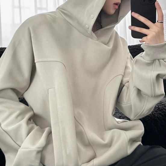 Мужская толстовка с капюшоном на осень-зиму, однотонная, с длинными рукавами, с капюшоном, эластичные манжеты и